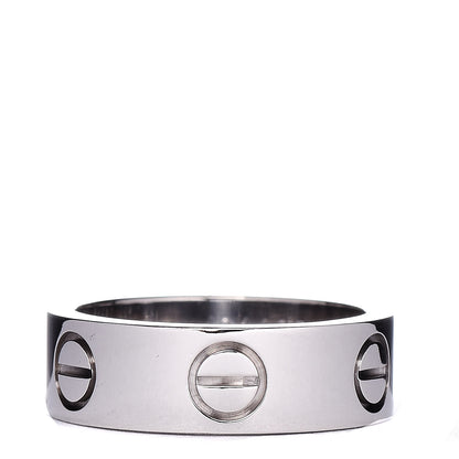 Cartier 18K White Gold 5.5mm LOVE Ring 48 4.5 1 of 4
