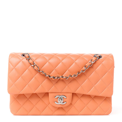 Chanel Lambskin Quilted Medium Double Flap Orange 1 of 12