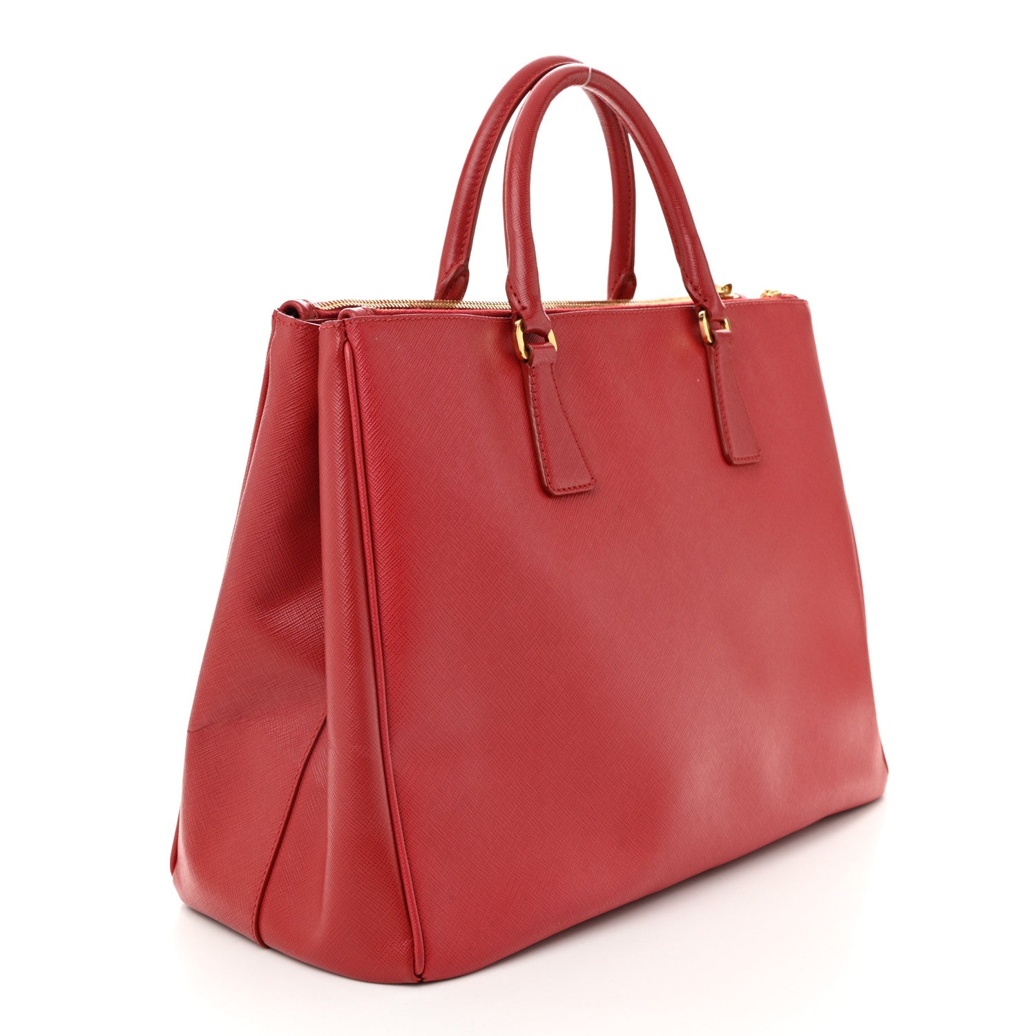 Prada Saffiano Lux Large Galleria Double Zip Tote Fuoco 3 of 11