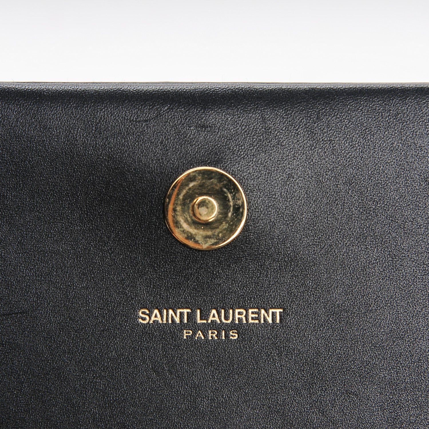 Saint Laurent Calfskin Cassandre Tassel Clutch Black 6 of 7