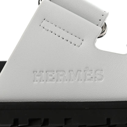 Hermes Calfskin Womens Chypre Sandals 36 White 8 of 13