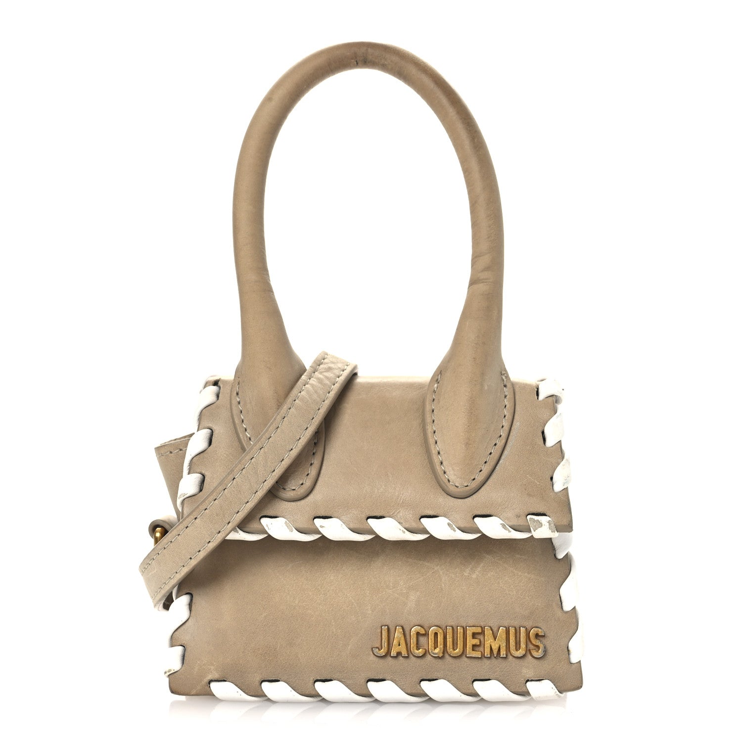 Jacquemus Calfskin Mini Le Chiquito Whipstitch  Beige 1 of 18