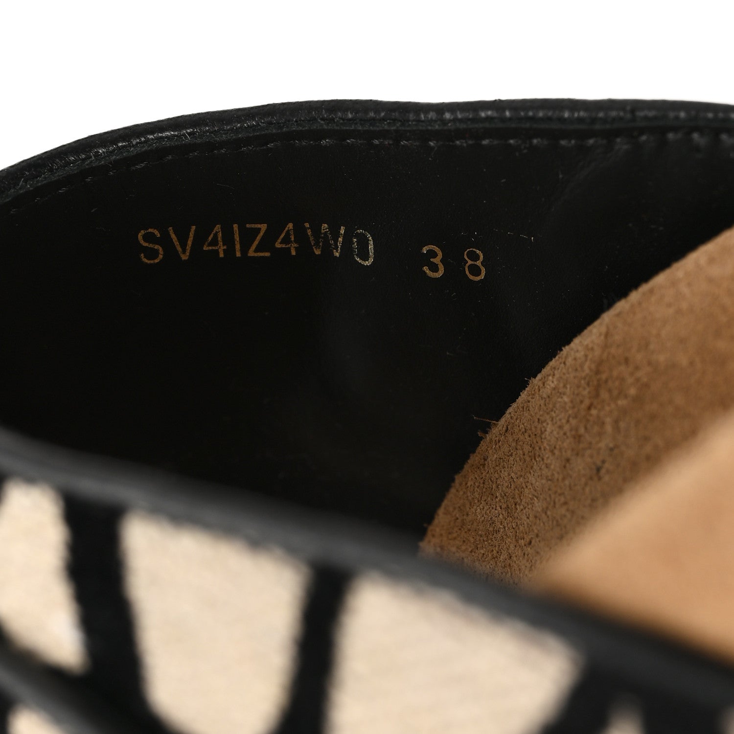 Valentino Garavani Toile Iconographe Vlogo Slide Sandals 38 Naturale Black Fondant 9 of 11