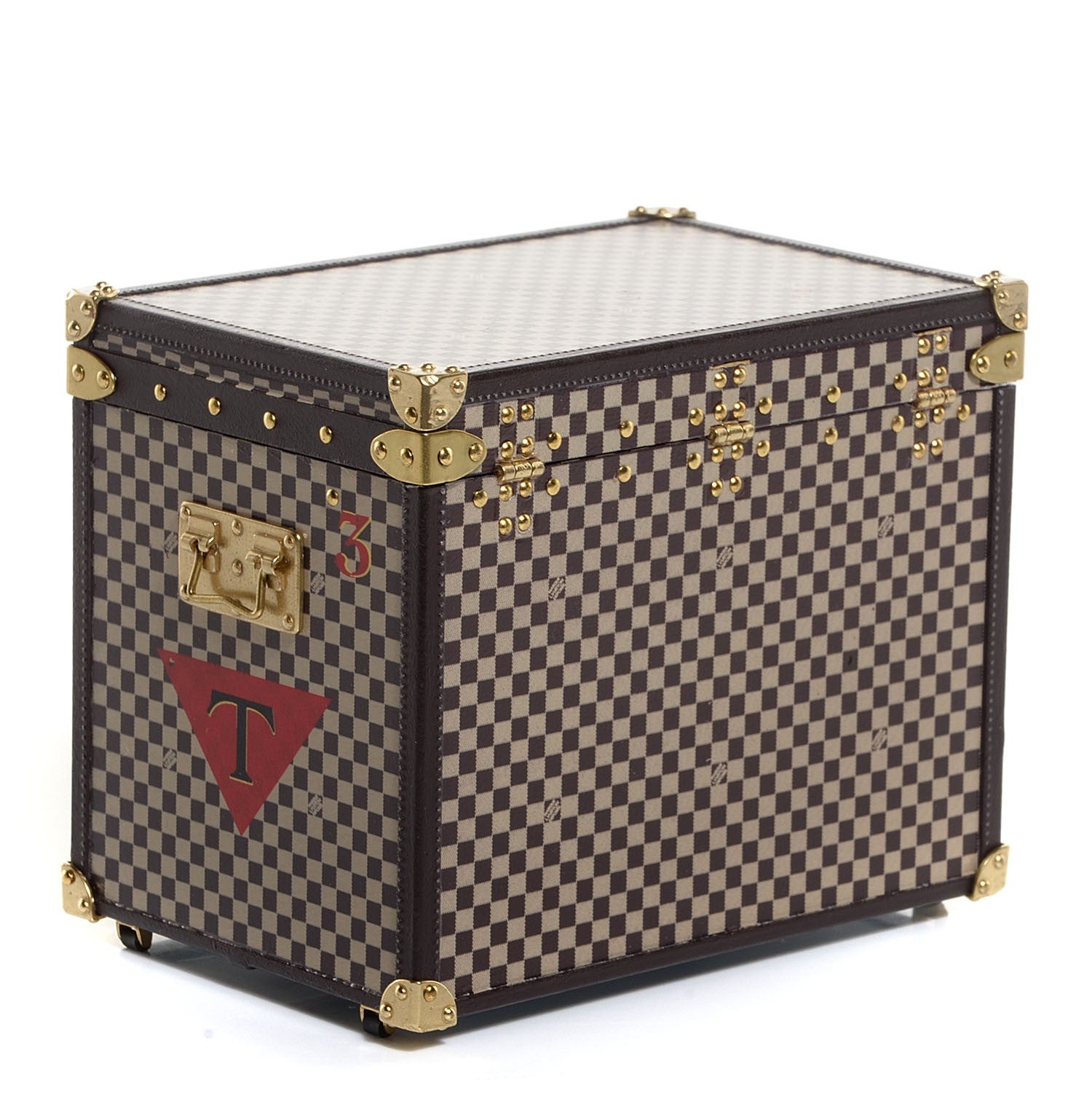 Louis Vuitton Damier 1895 Ladies Hat Trunk Mini Malle Chapeaux Jewelry Box 3 of 7