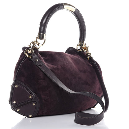 Gucci Suede Medium Indy Top Handle Hobo Purple 4 of 9