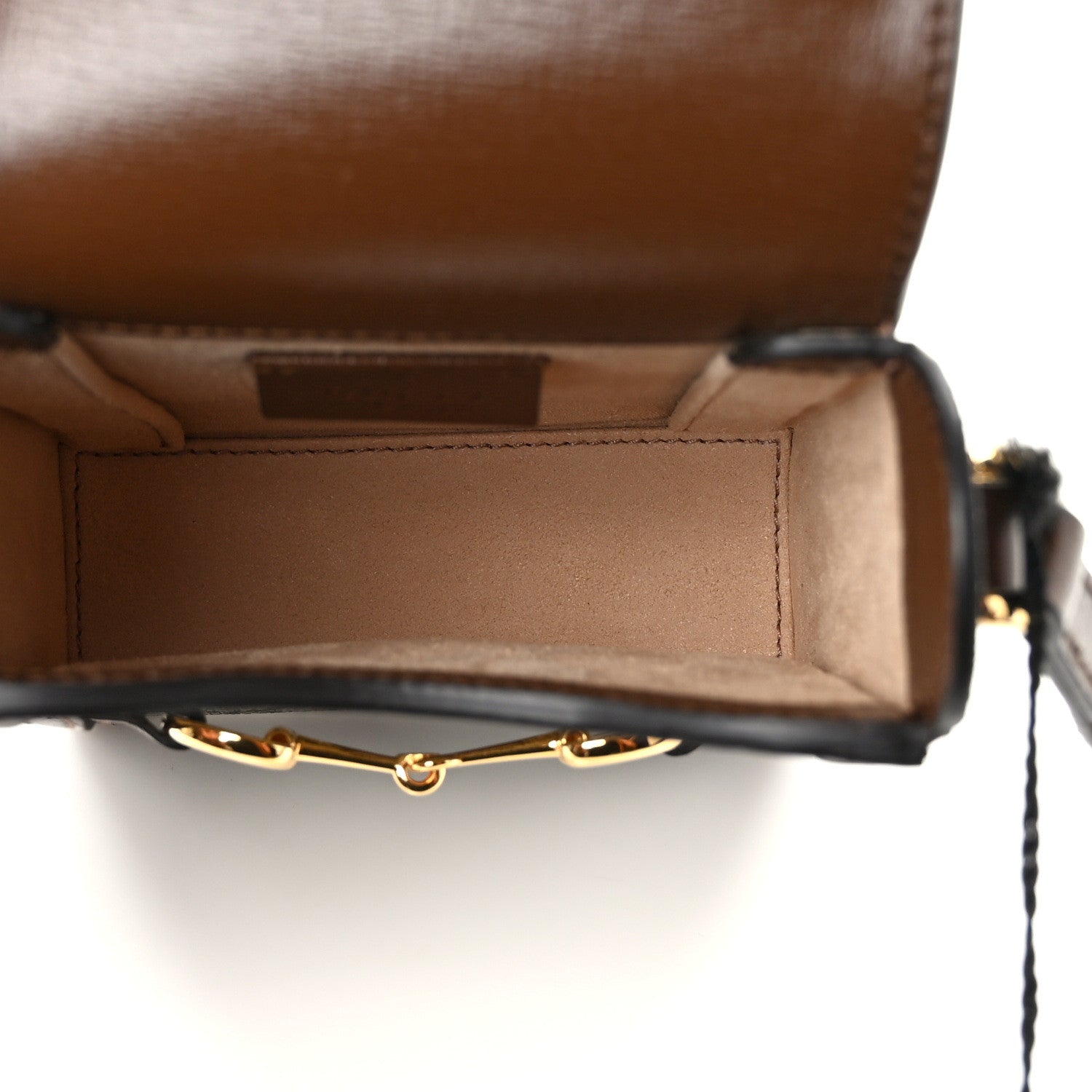Gucci GG Supreme Monogram Mini Horsebit 1955 Crossbody Bag Beige Brown Sugar 5 of 10