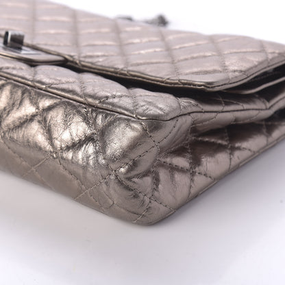 Chanel Metallic Aged Calfskin Quilted 2.55 Reissue 226 Flap Dark Silver 7 of 11