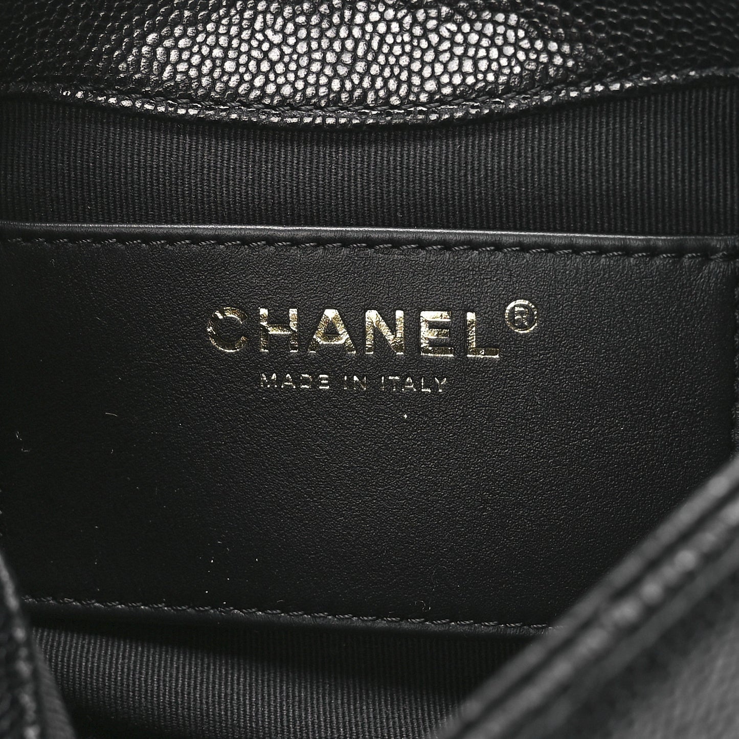 Caviar Quilted Mini Messenger Flap Black