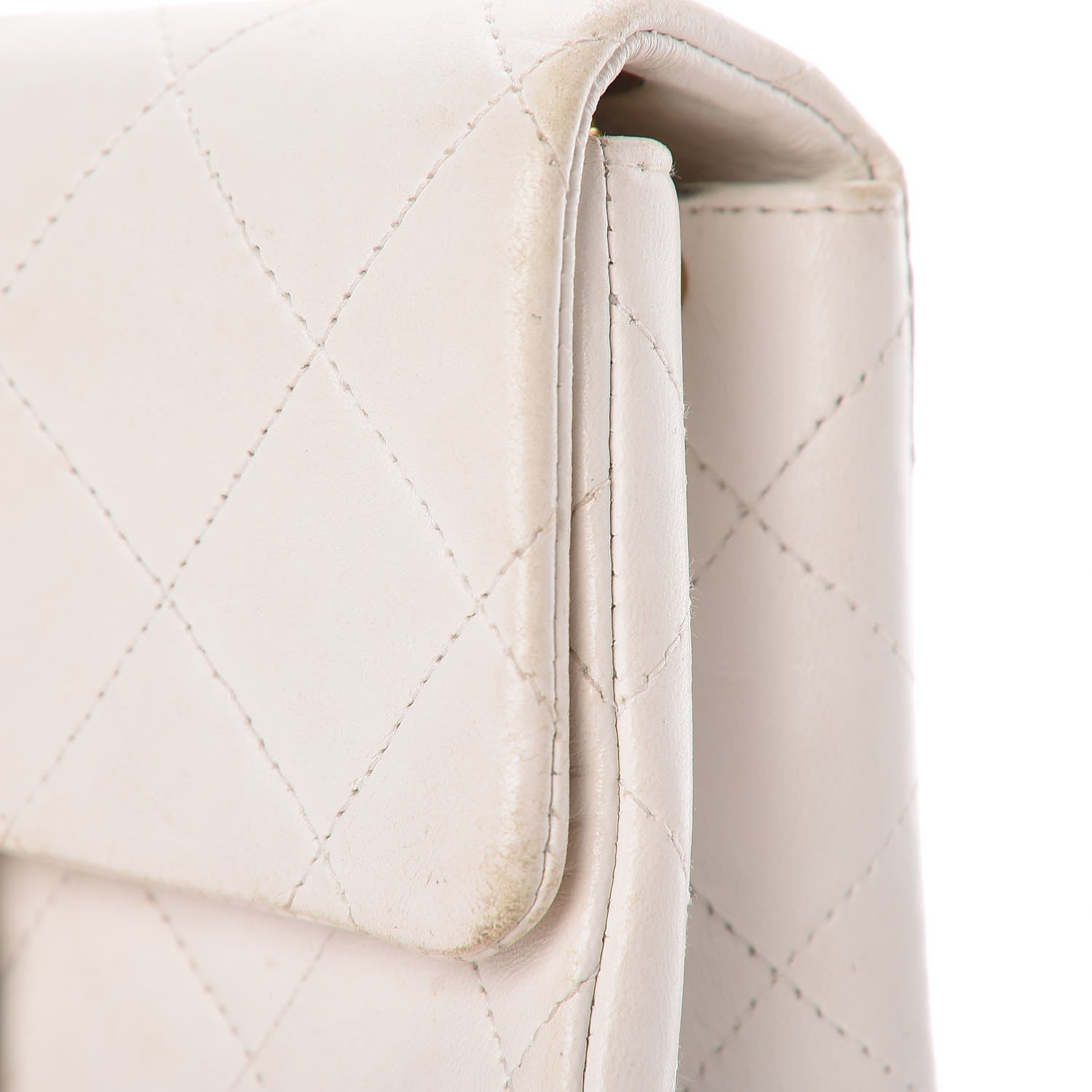 Chanel Lambskin Quilted Mini Square Flap White 10 of 18
