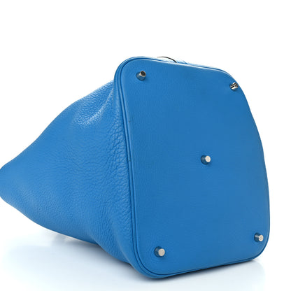 Hermes Taurillon Clemence Picotin Lock 22 MM Bleu Zanzibar 9 of 11
