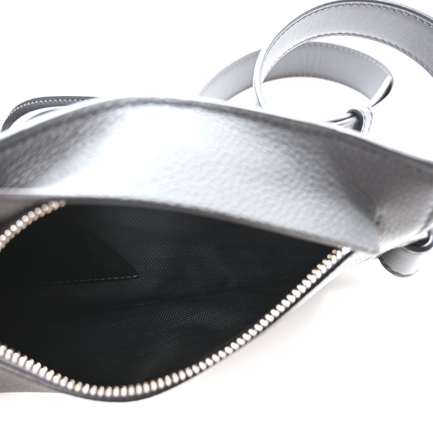 Soft Grained Calfskin Vertical T-Pocket Crossbody Bag Anthracite