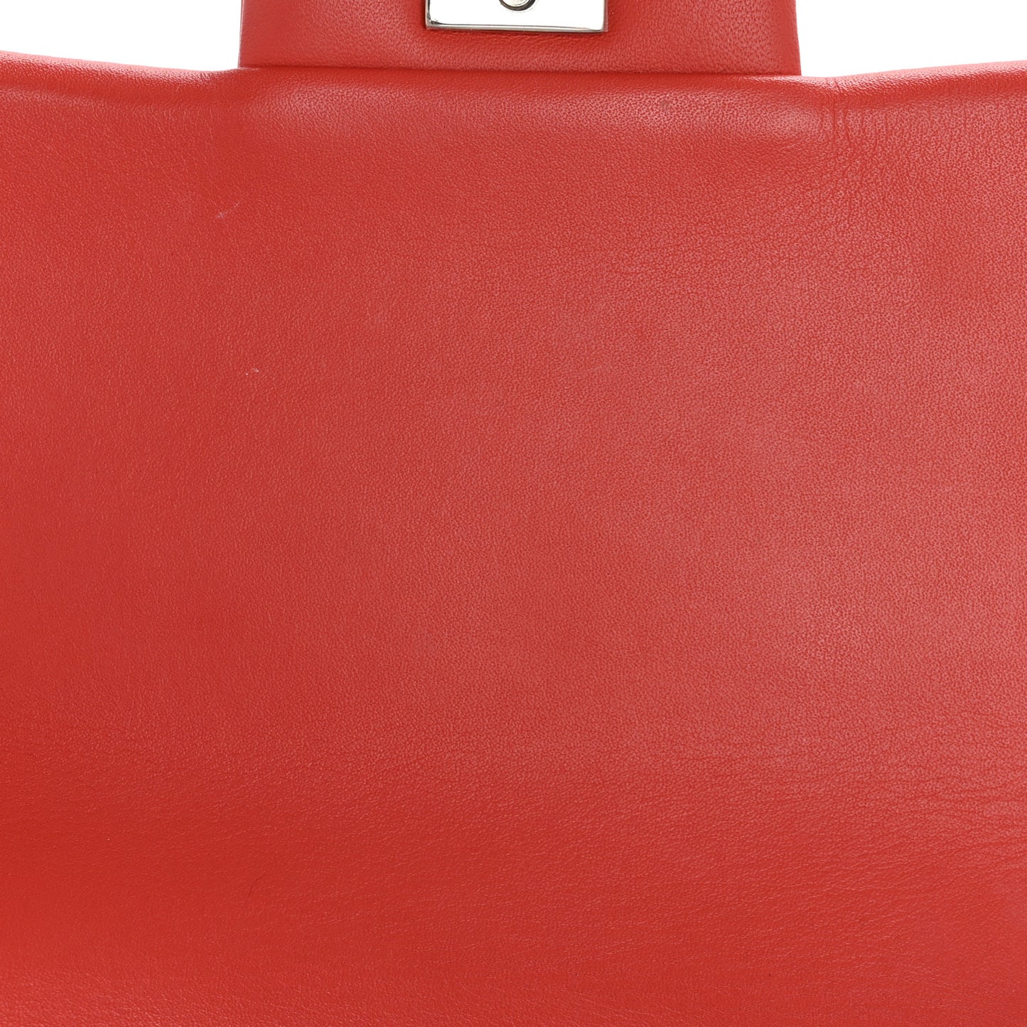 Patent Quilted Mini Square Flap Orange