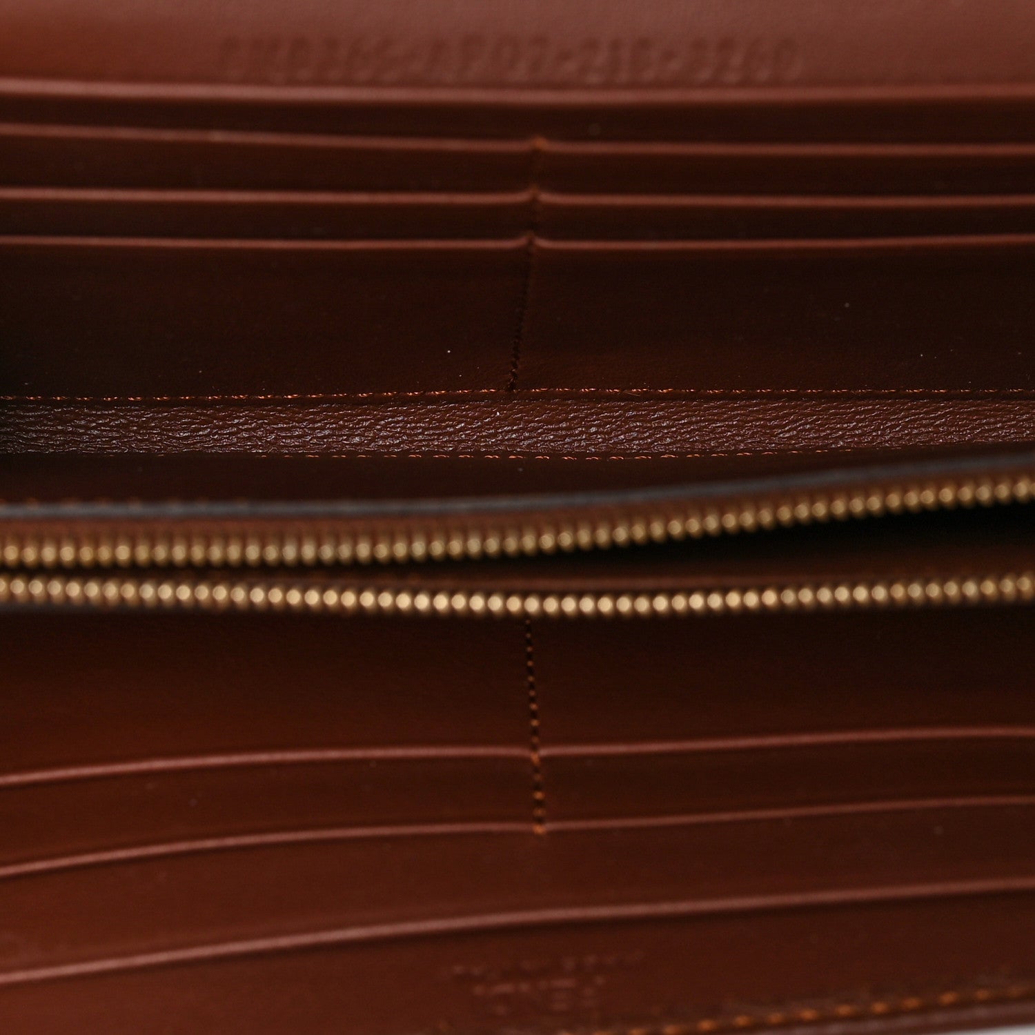 Fendi Vitello Stampa Granata Macro Stitchings Continental Wallet On Chain Ghianda 5 of 8