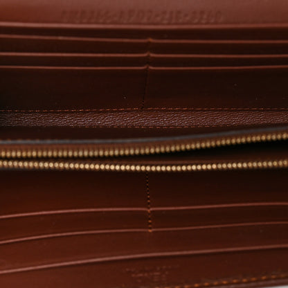 Fendi Vitello Stampa Granata Macro Stitchings Continental Wallet On Chain Ghianda 5 of 8