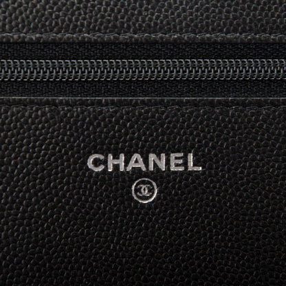 Chanel Caviar Quilted Boy Wallet On Chain WOC So Black 6 of 8
