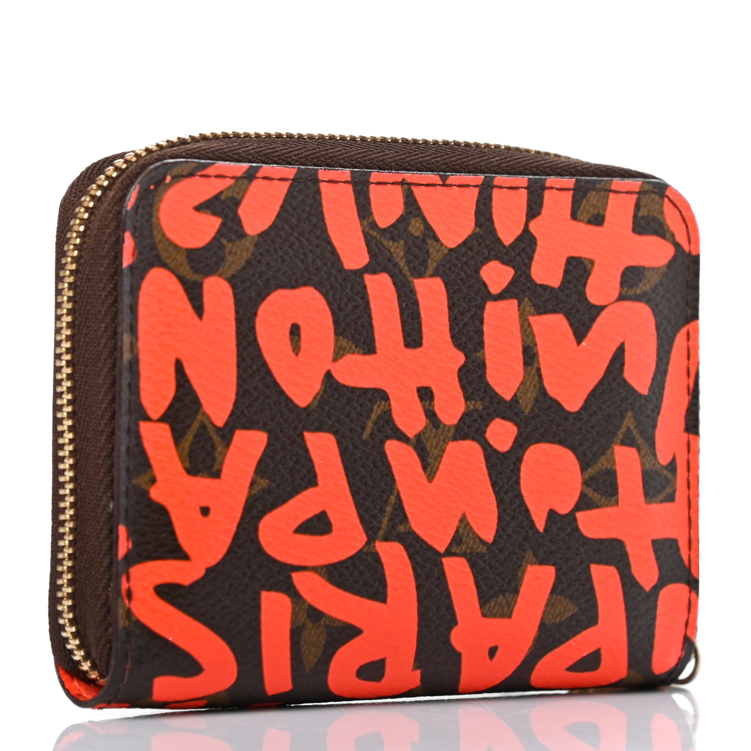Louis Vuitton Monogram Graffiti Zippy Coin Purse Orange 3 of 8