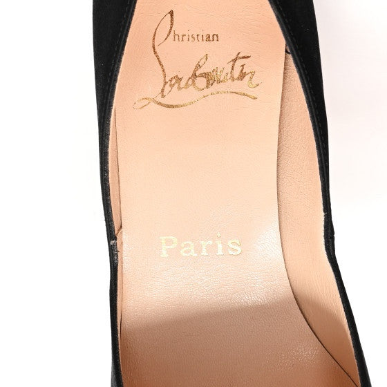 Christian Louboutin Satin Decollete 554 100 Pumps 35.5 Black 8 of 8