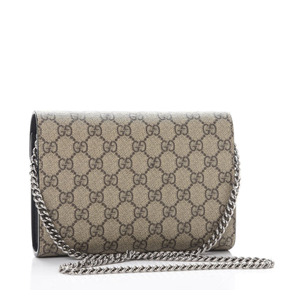 Gucci GG Supreme Monogram Mini Dionysus Chain Wallet Beige Black 3 of 8
