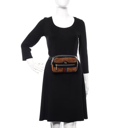 Gucci Suede Small Ophidia Belt Bag 85 34 Brown 2 of 10