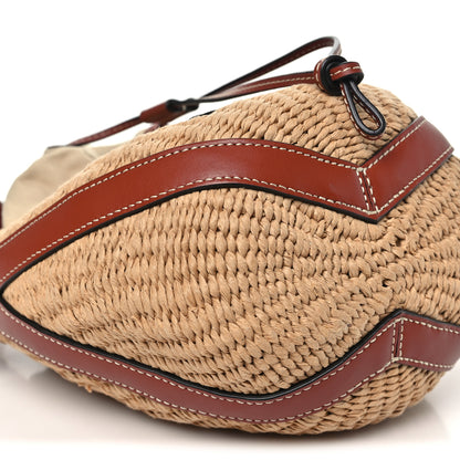 Chloe X MIFUKO Raffia Calfskin Basket Shoulder Bag Brown 9 of 10