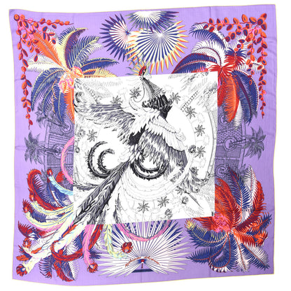 Hermes Cashmere Silk Mythiques Phoenix Coloriage Shawl 140 1 of 6