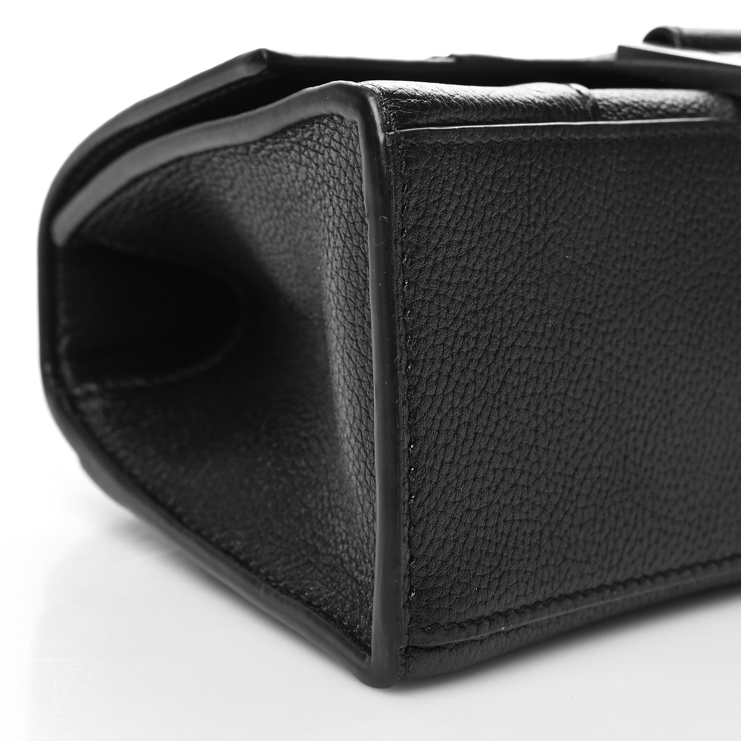 Balenciaga Grained Calfskin Hourglass Top Handle Bag XS Black 8 of 11