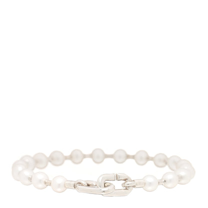 Tiffany Sterling Silver Pearl 5-6mm HardWear Bracelet 2 of 3
