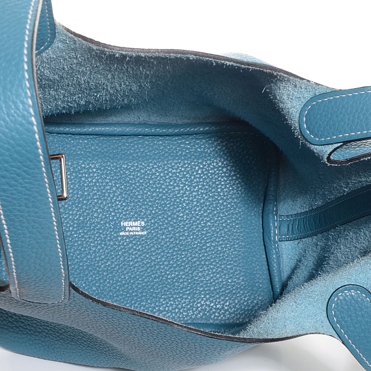 Hermes Taurillon Clemence Picotin Lock 18 PM Blue Jean 7 of 13