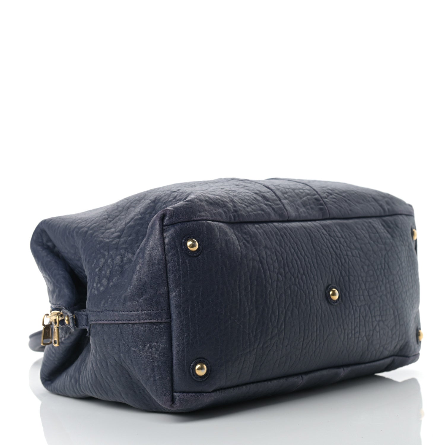 Saint Laurent Pebbled Lambskin Medium Easy Sac Navy 4 of 16