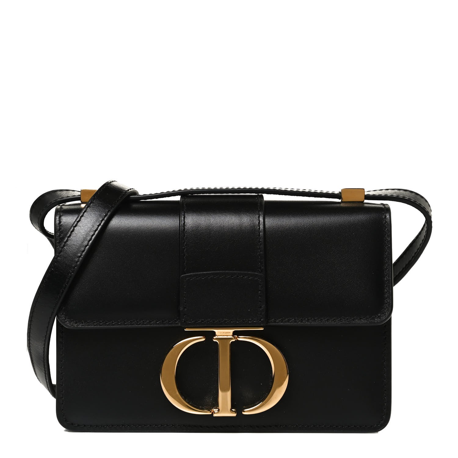 Christian Dior Smooth Calfskin Micro 30 Montaigne Flap Bag Black 1 of 10