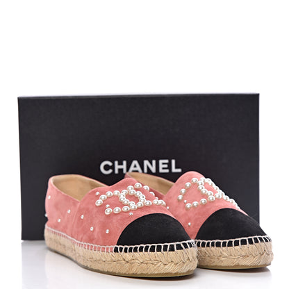 Chanel Suede Pearl CC Espadrilles 42 Pink 11 of 11