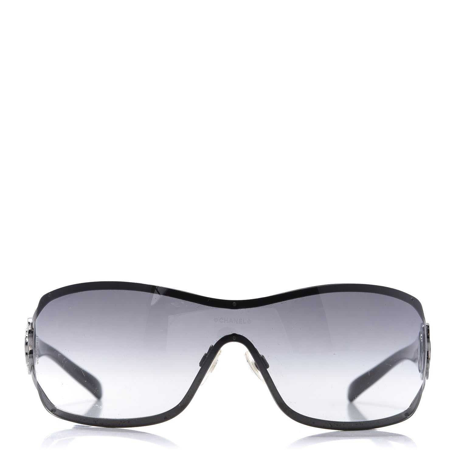 Chanel Swarovski Crystal Camellia CC Sunglasses 4164-B Black 2 of 7