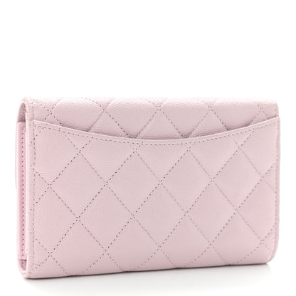 Chanel Caviar Quilted Medium Flap Wallet Pink 3 of 11
