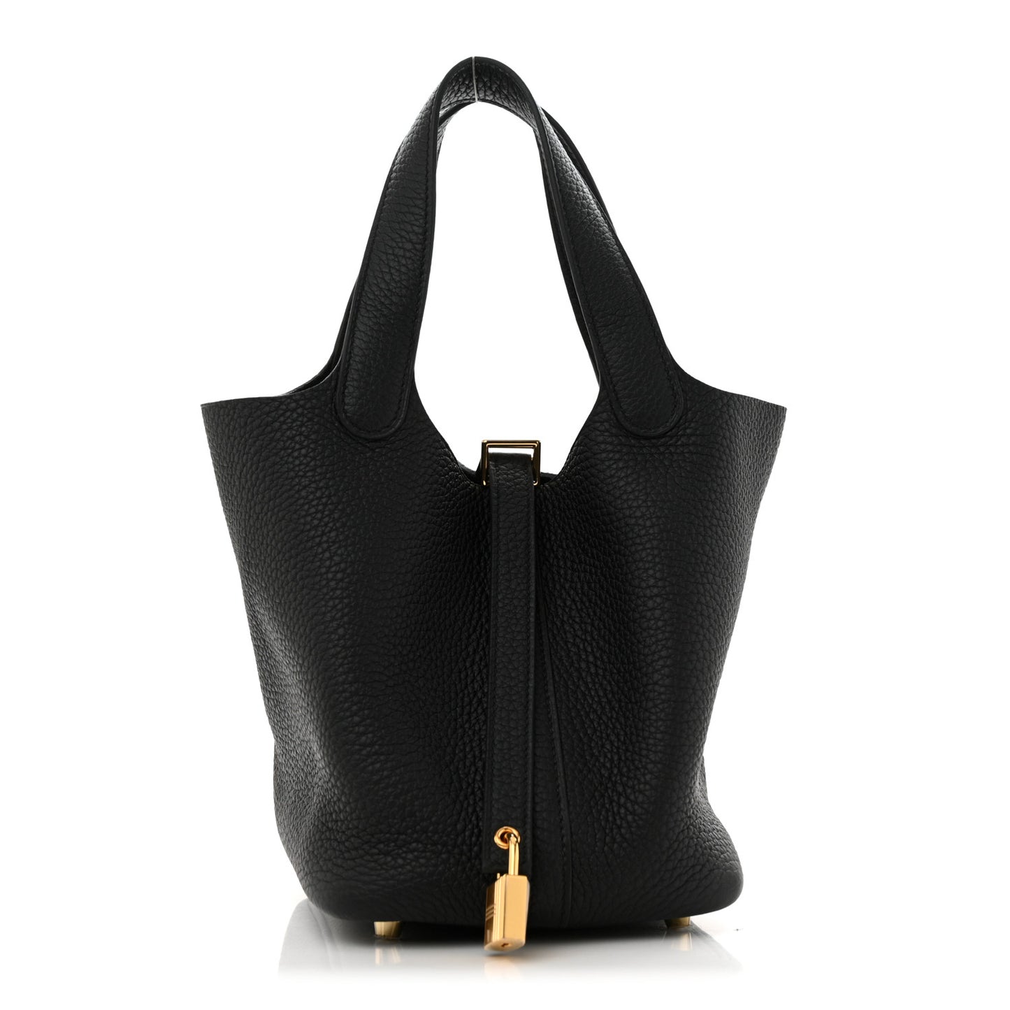 Taurillon Clemence Picotin Lock 18 PM Black