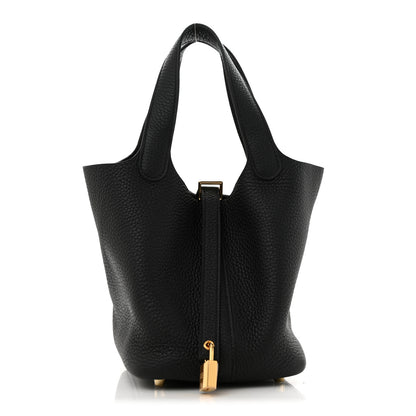 Hermes Taurillon Clemence Picotin Lock 18 PM Black 1 of 10