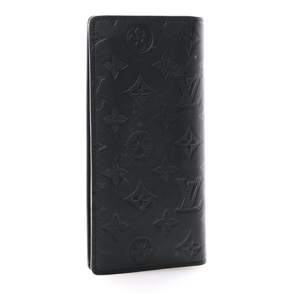 Louis Vuitton Calfskin Monogram Shadow Brazza Wallet Black 3 of 9