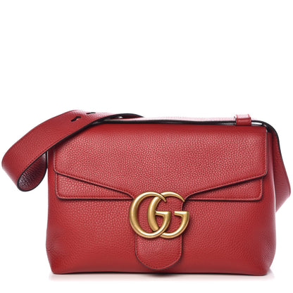 Gucci Cellarius Calfskin GG Marmont Shoulder Bag Vulcanic Red 1 of 9