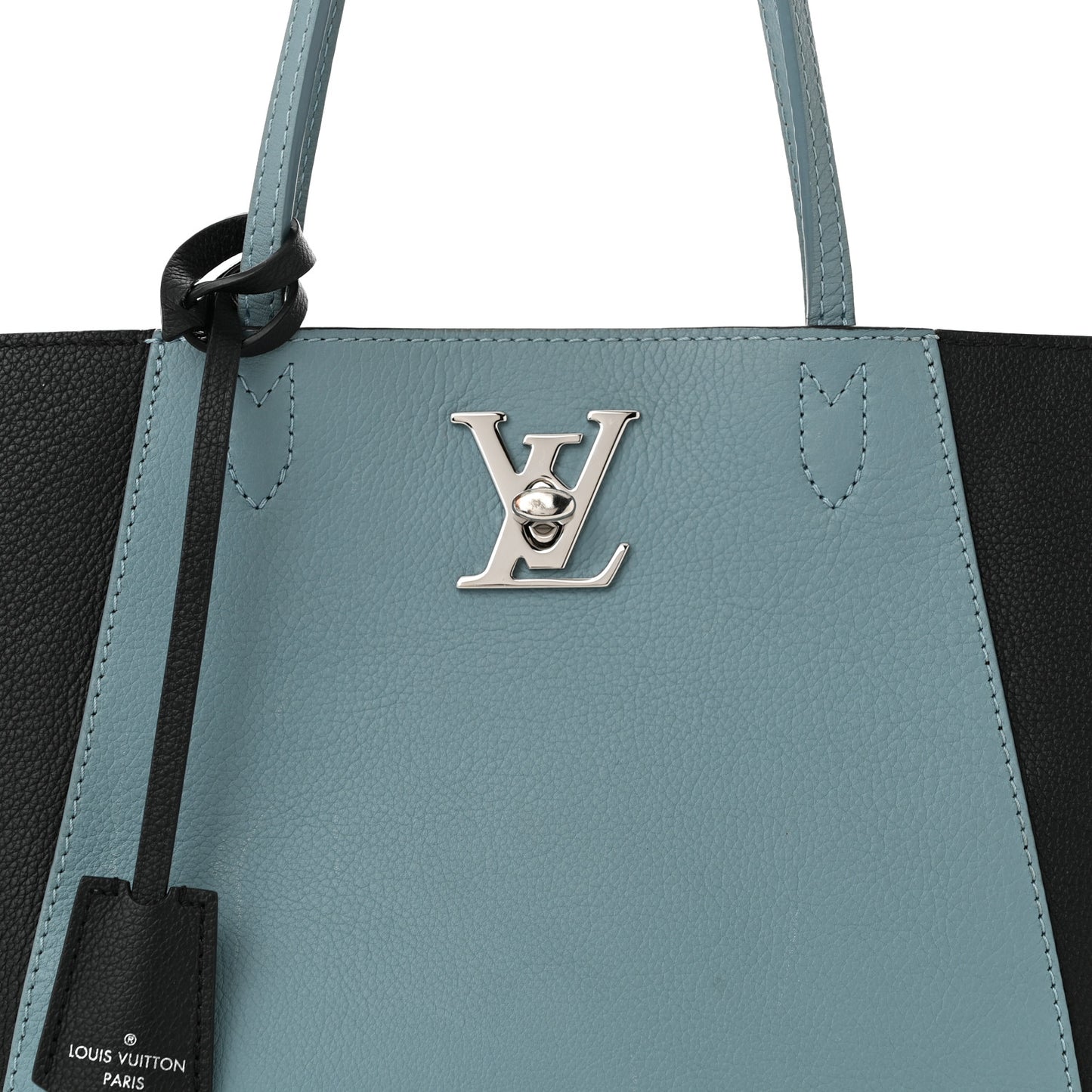Calfskin Lockme Cabas Sky Black