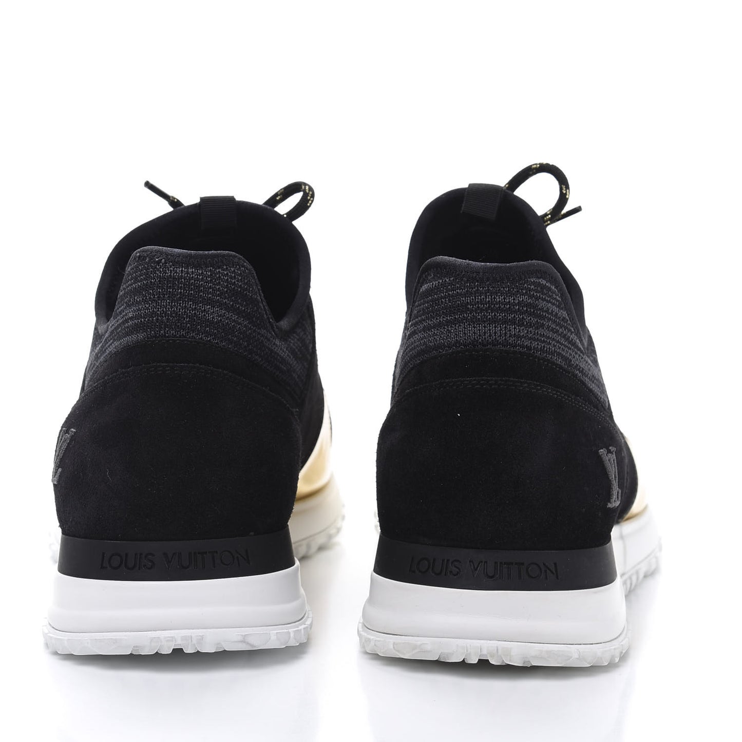 Metallic Patent Suede Run Away Sneakers 9.5 Black Gold