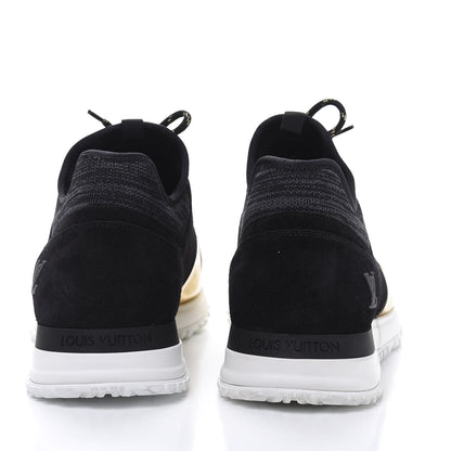 Louis Vuitton Metallic Patent Suede Run Away Sneakers 9.5 Black Gold 4 of 9