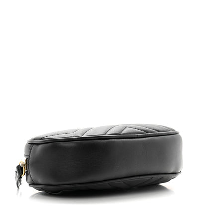 Gucci Calfskin Matelasse GG Marmont Belt Bag 105 42 Black 4 of 15