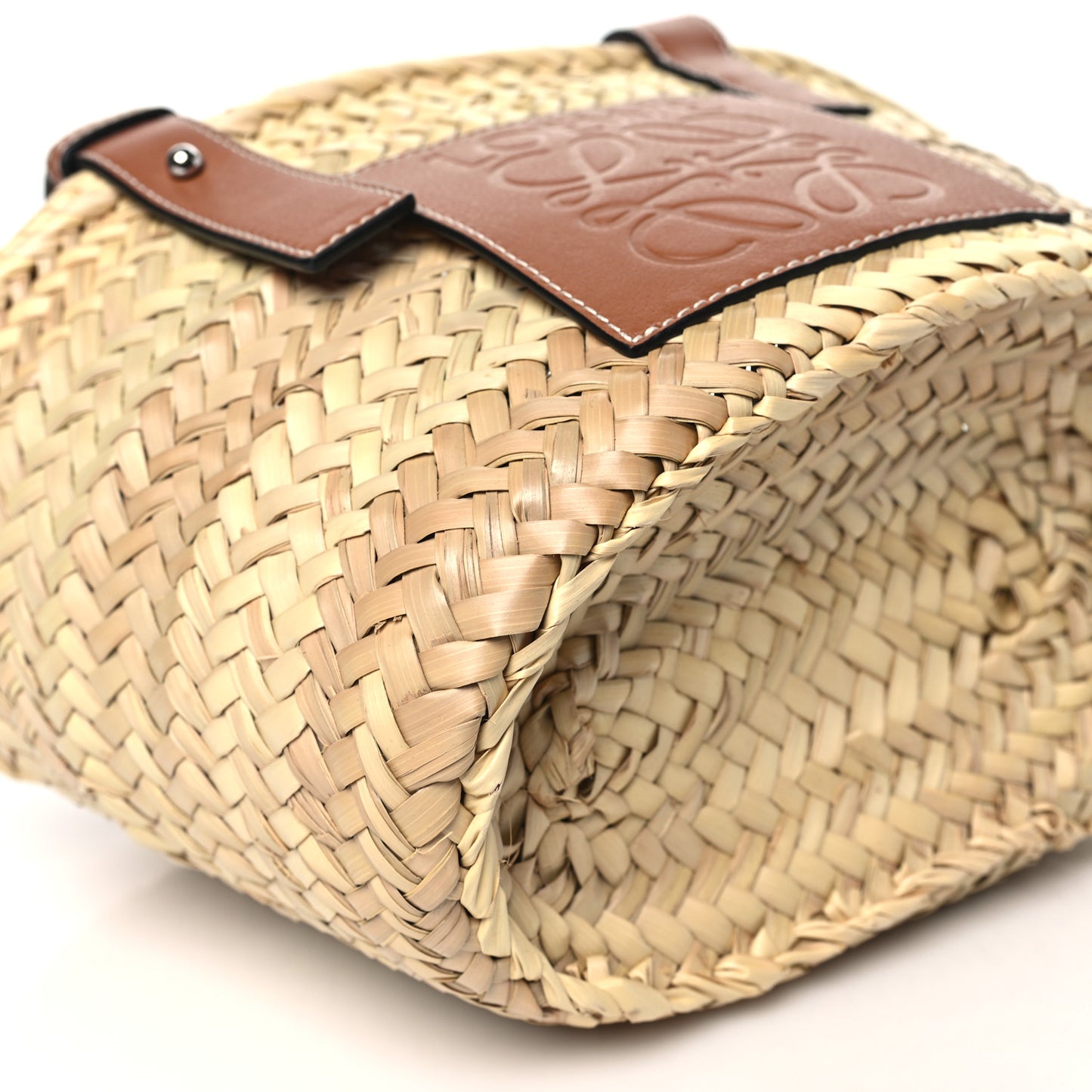 Raffia Small Basket Tote Bag Natural Tan