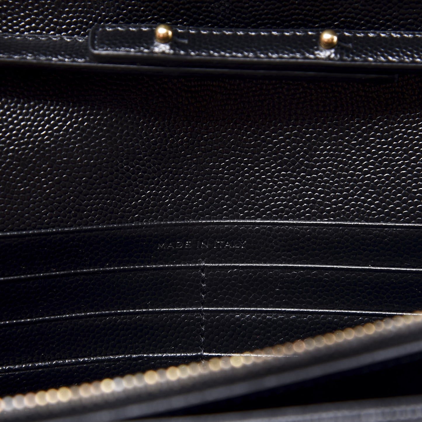 Grain De Poudre Matelasse Chevron Monogram Chain Wallet Black