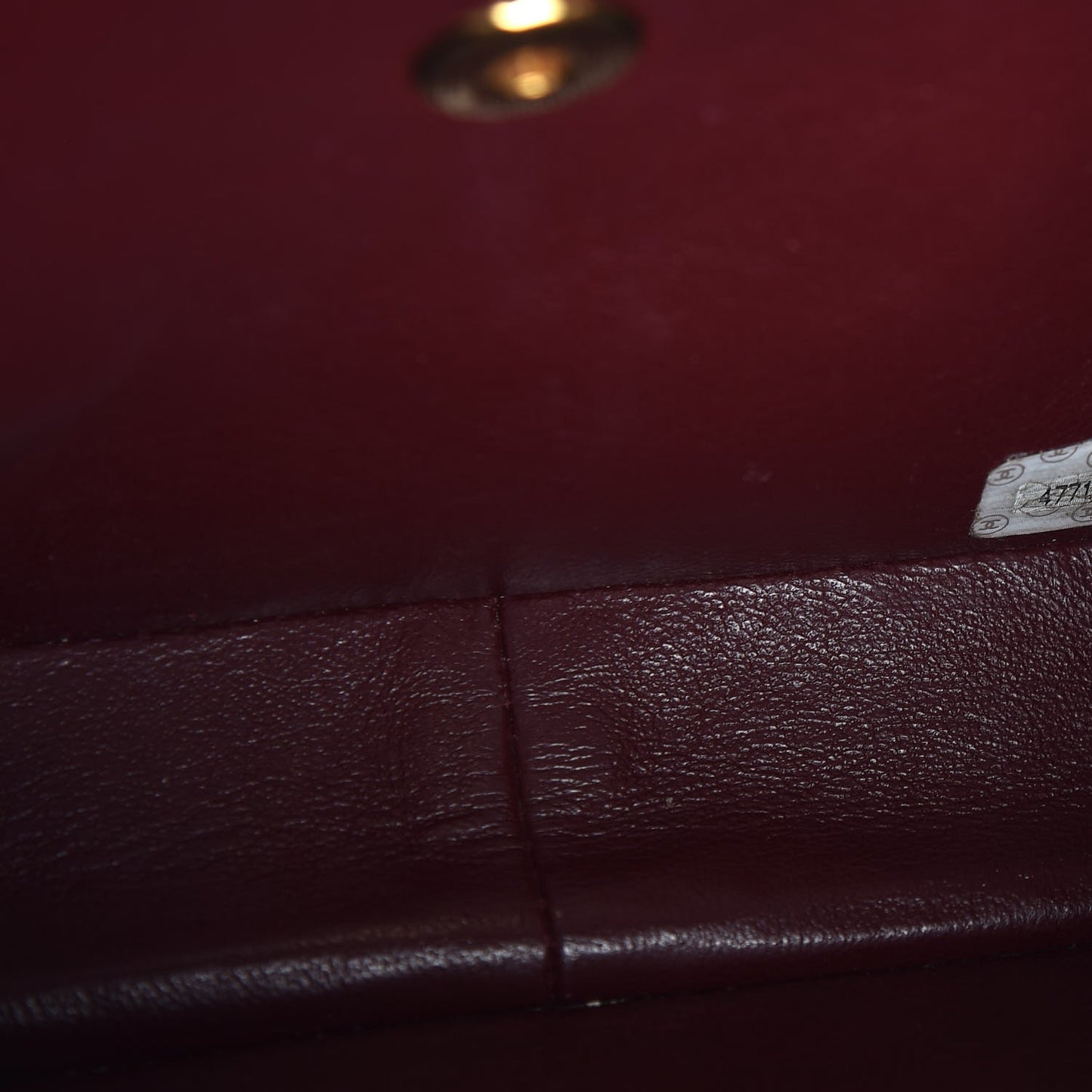 Lambskin Quilted Flap Shoulder Bag Dark Brown