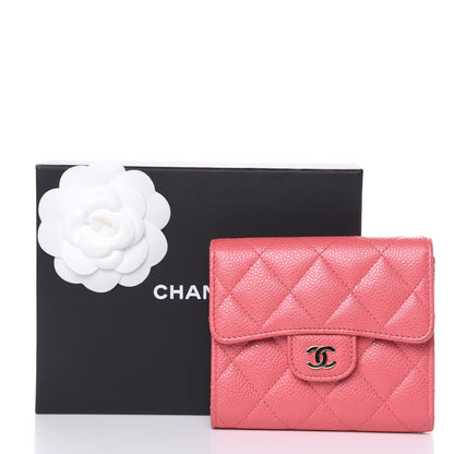 Chanel Caviar Quilted Compact Flap Wallet Pink 11 of 11