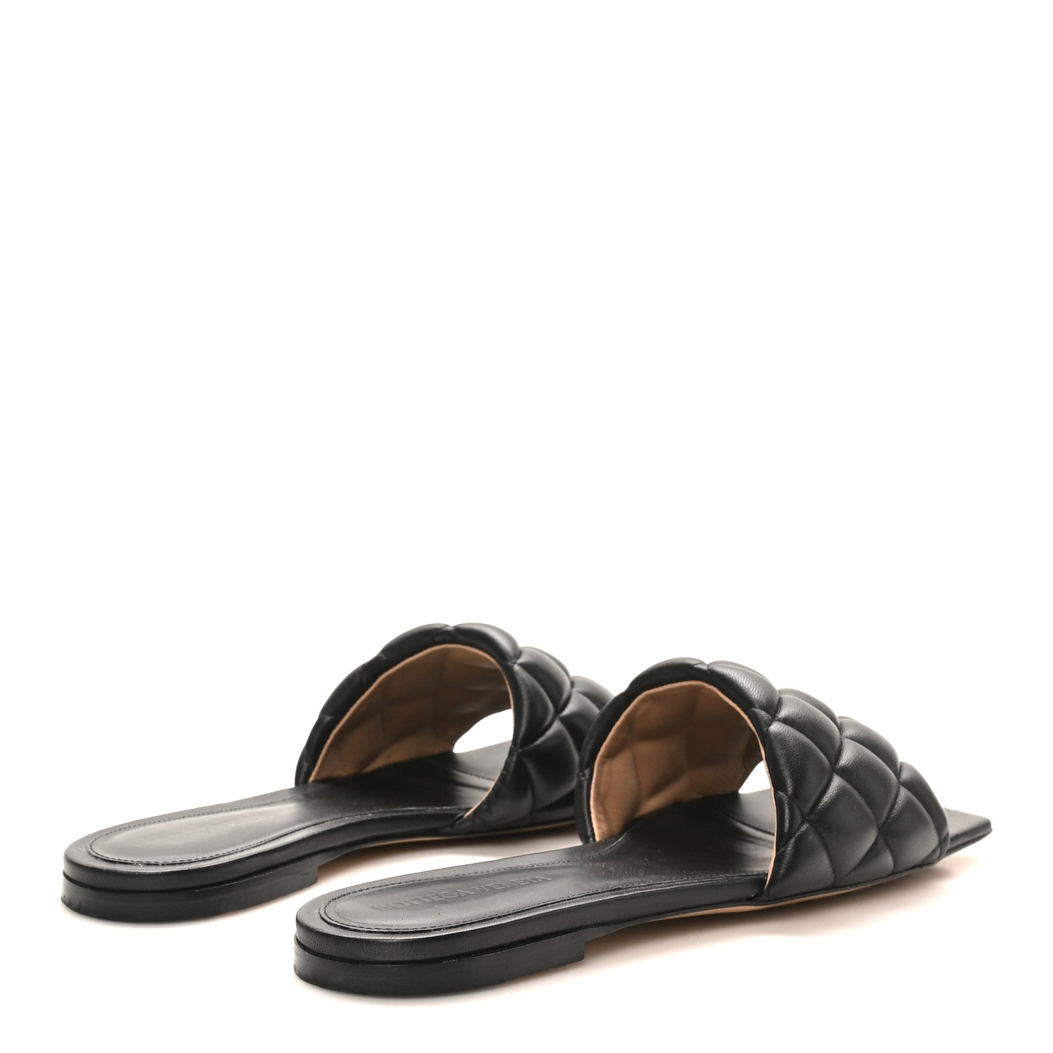 Bottega Veneta Nappa Matelasse Padded Flat Sandals 38.5 Black 5 of 9