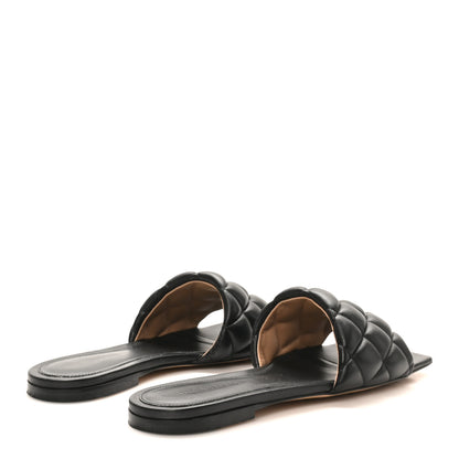 Bottega Veneta Nappa Matelasse Padded Flat Sandals 38.5 Black 5 of 9