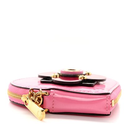Louis Vuitton Vernis Flower Heart Coin Purse Light Pink 4 of 7