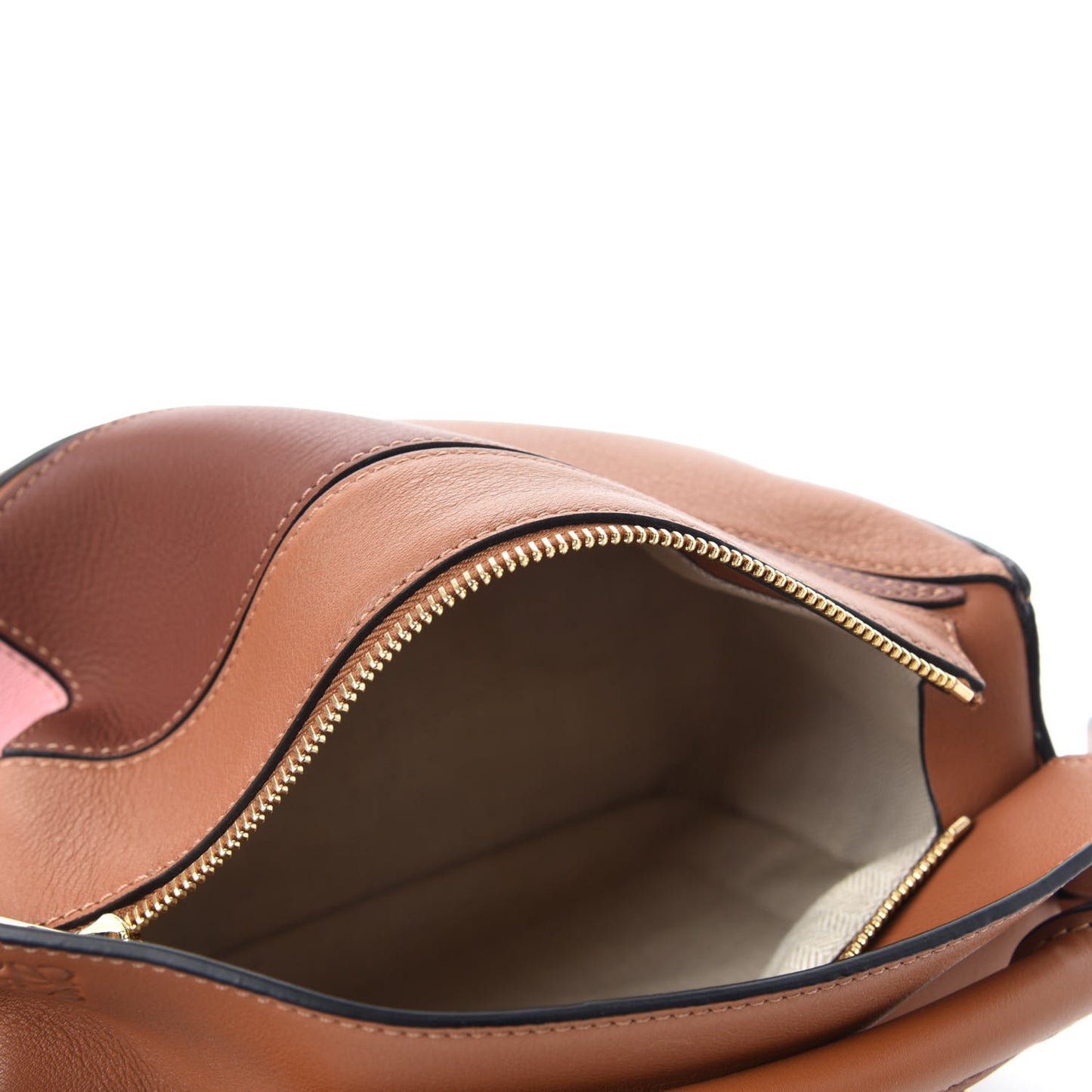 Calfskin Small Puzzle Bag Tan Medium Pink