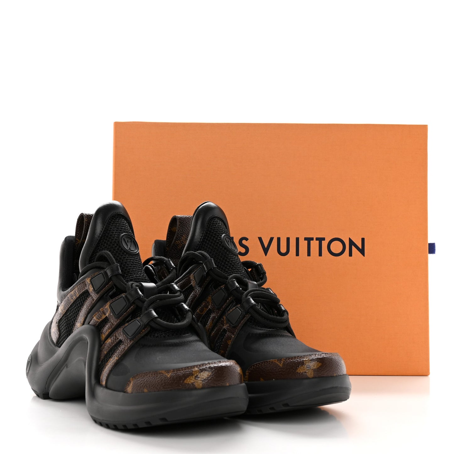 Calfskin Patent Monogram LV Archlight Sneakers 38 Black